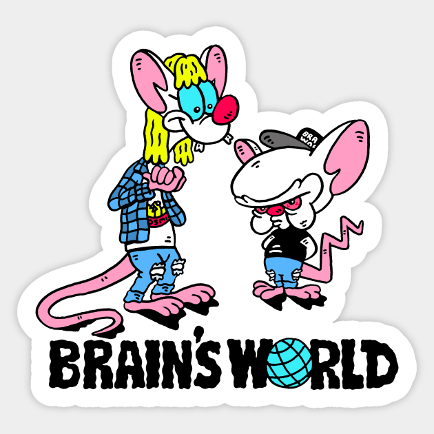 Brain's World Sticker by russelltaysom@gmail.com